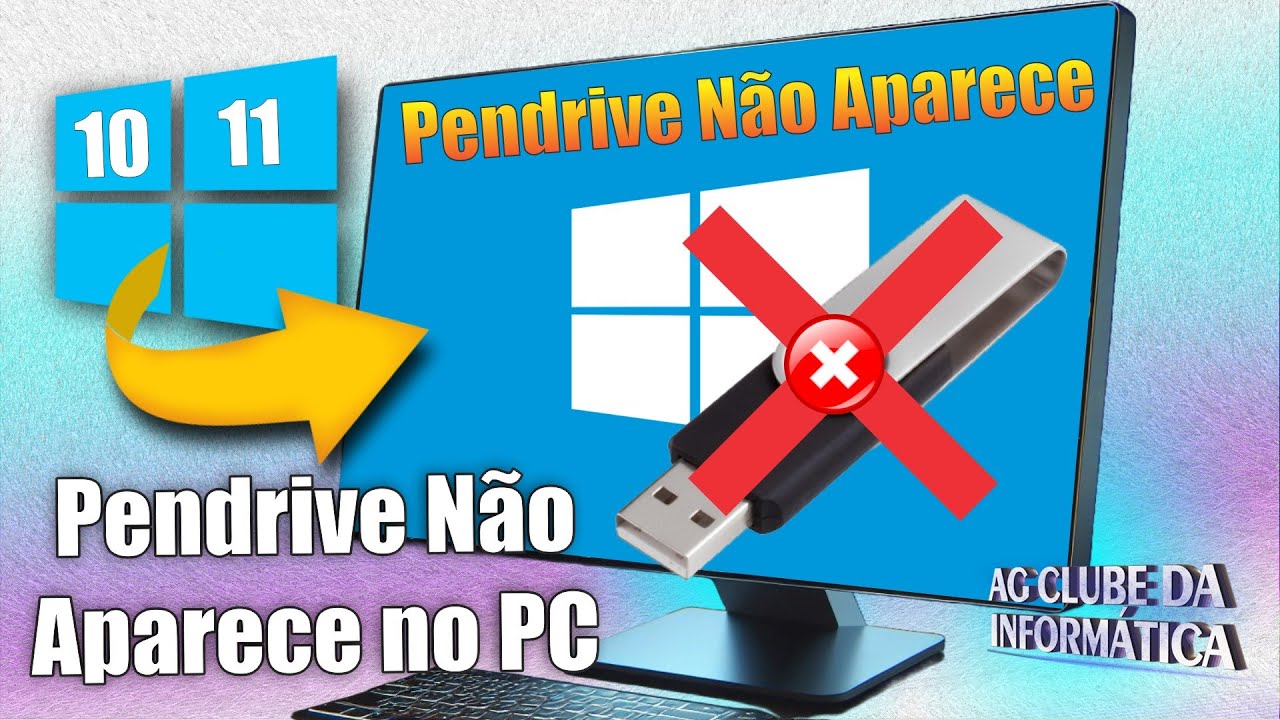 🤯PENDRIVE NÃO APARECE no PC ou NOTEBOOK, SOLUÇÃO!