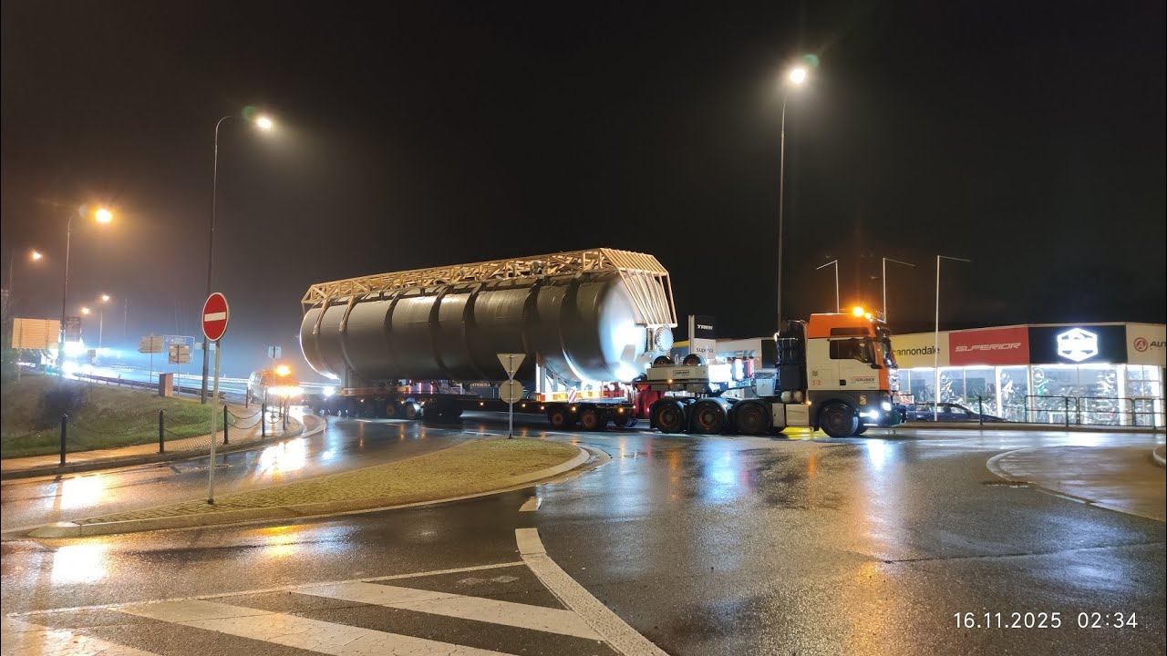 Přeprava dvou nádrží - Nadměrný náklad / Oversize load / Schwertransport