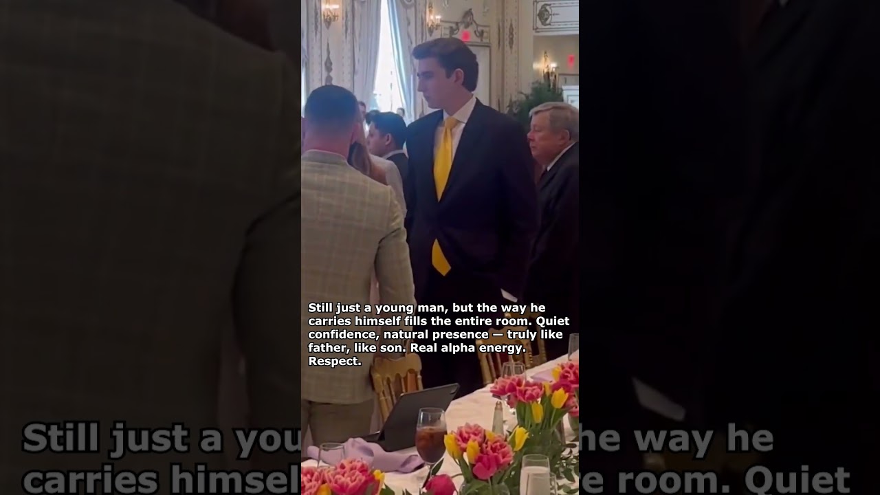 Barron Trump is still just a young man but the way he carries himself fills the entire room ❤️