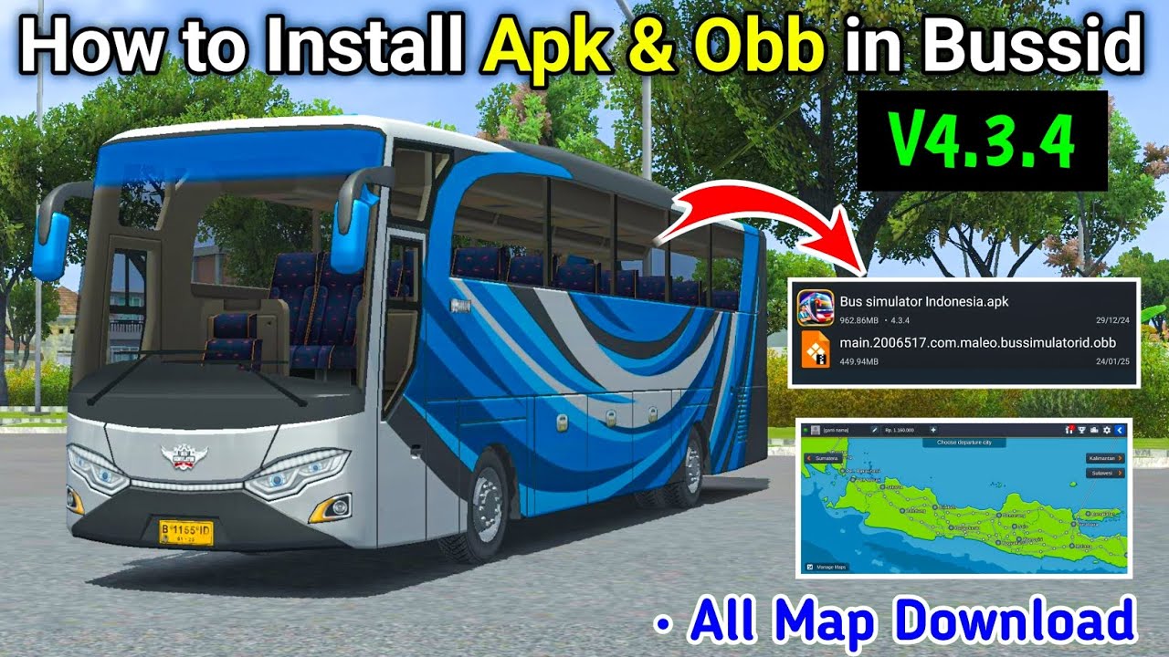 How to Add APK & OBB In Bus Simulator Indonesia || v4.3.4 || Download OBB file In Bussid 2025