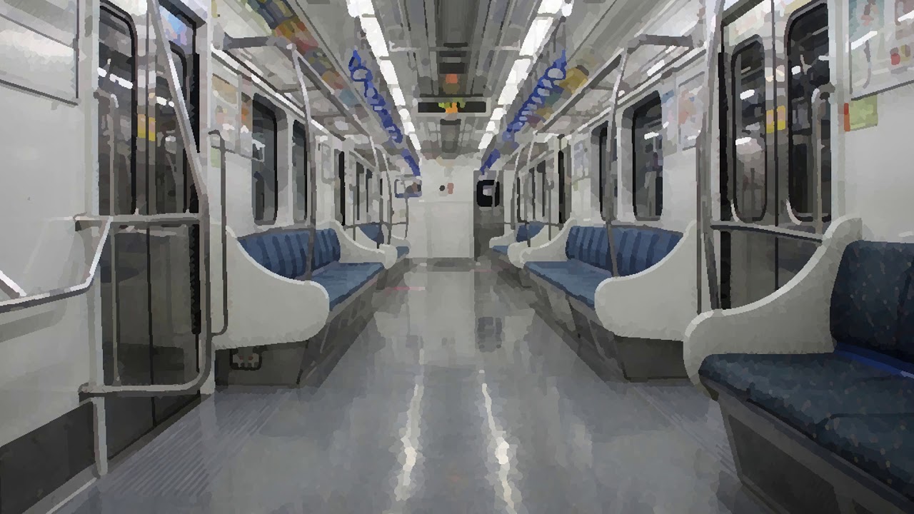 Late Night City Subway Ride | Urban Ambience | Sleep, Study, Work, Relax | 8 Hours