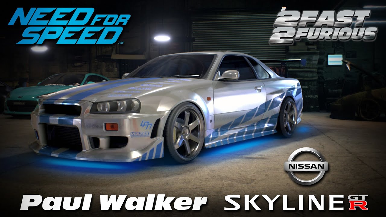 Need for Speed 2015 | 2 Fast 2 Furious Brian's Nissan Skyline R34 GT-R Gameplay | Paul Walker