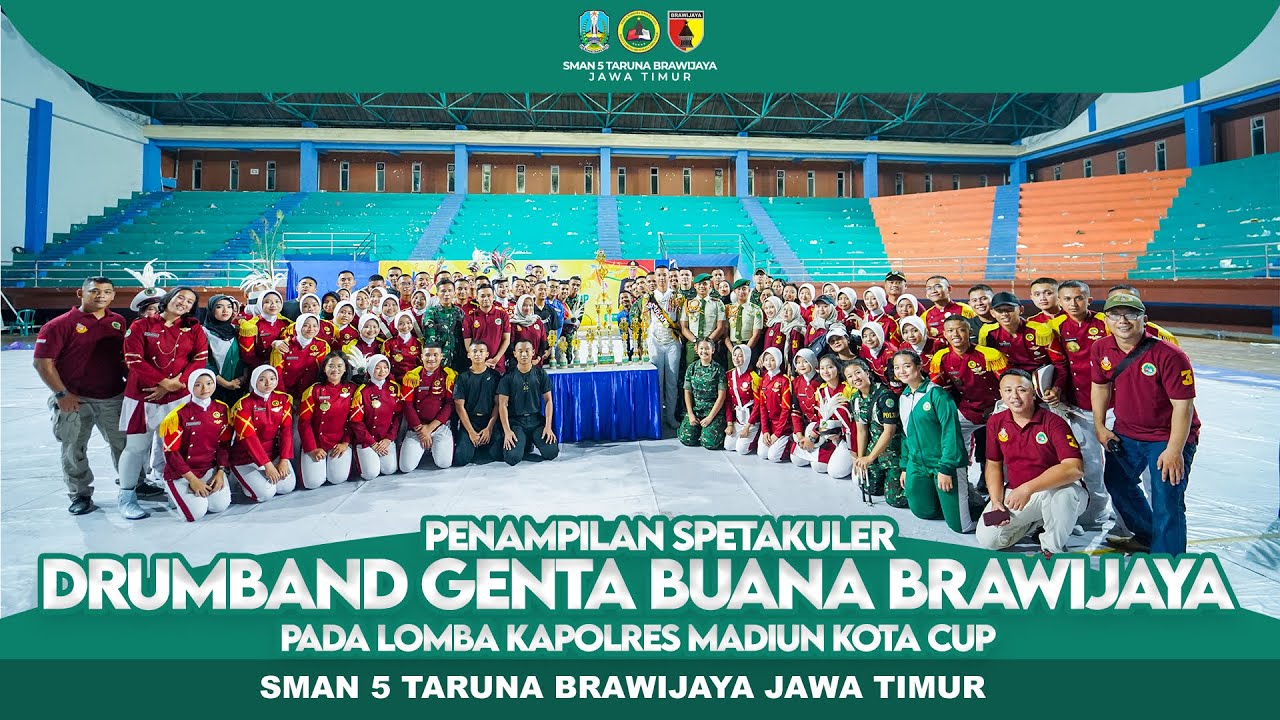 PENAMPILAN SPEKTAKULER DRUMBAND GENTA BUANA BRAWIJAYA PADA LOMBA KAPOLRES MADIUN KOTA CUP