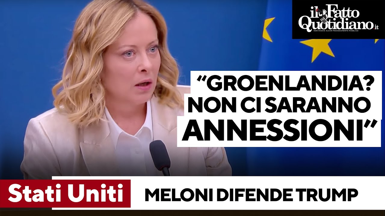 Groenlandia, Meloni difende Trump: 