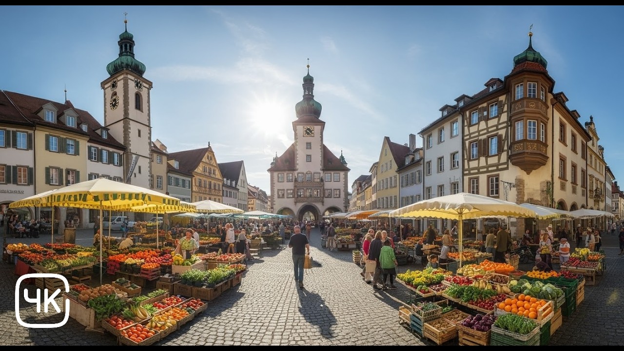 Bern Old Town Sunrise Stroll & Street Market Vibes  4K UHD