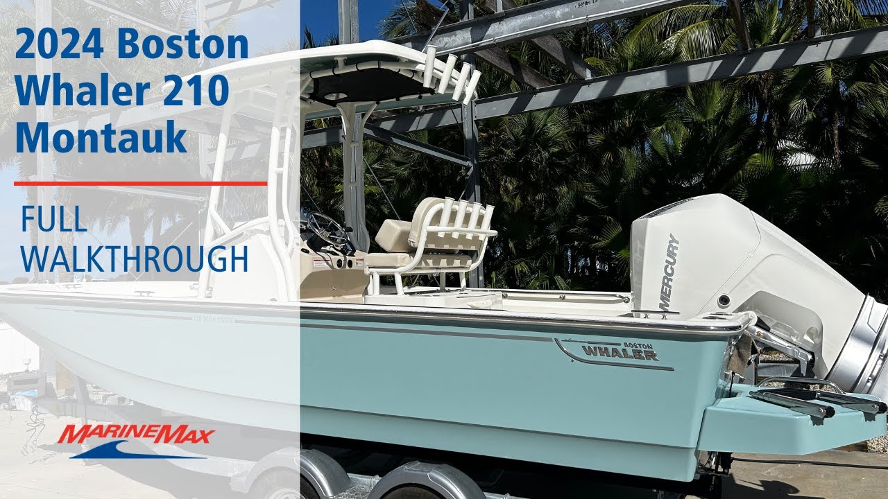 NEW! Boston Whaler 210 MONTAUK walkthrough at Jupiter!