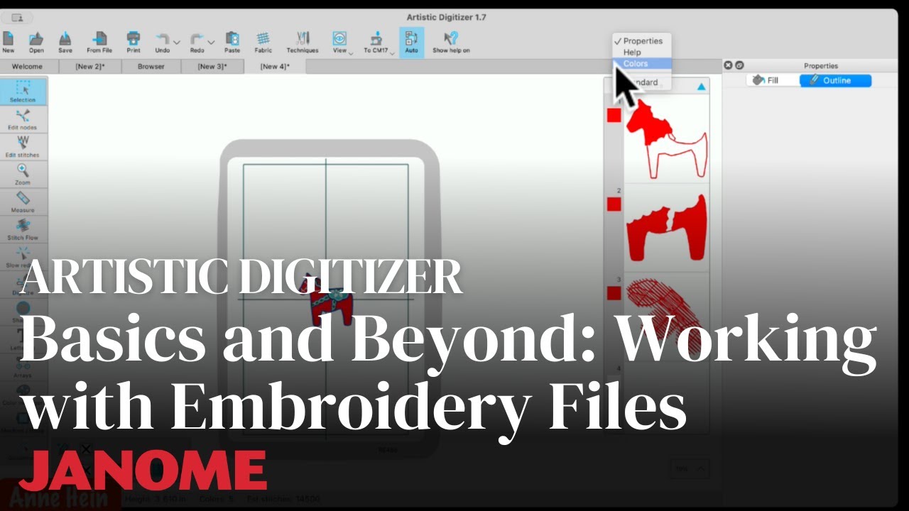 Basics and Beyond with Artistic Digitizer: Working with Embroidery Files