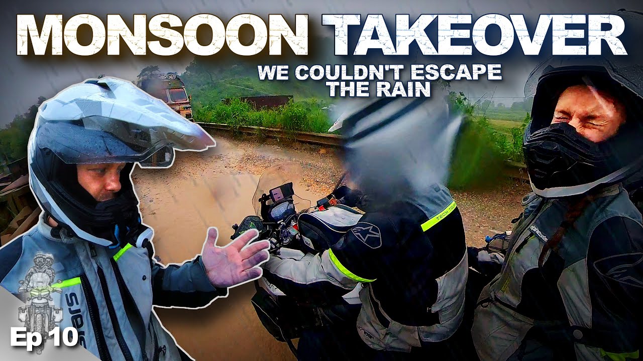 Riding Through Nepal’s MONSOON CHAOS — Landslides, Mud & Madness