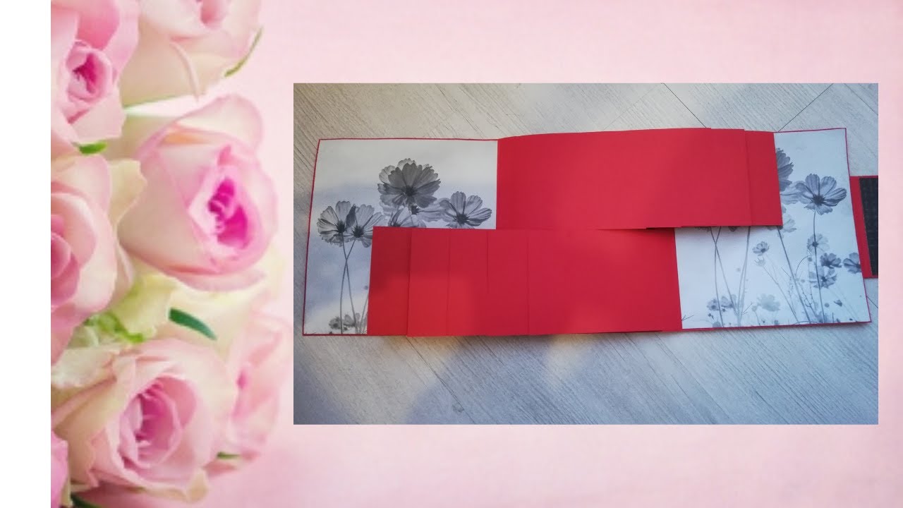 Tuto  cartes inversées accordéon  pour page d album #popup #tuto #scrapbooking