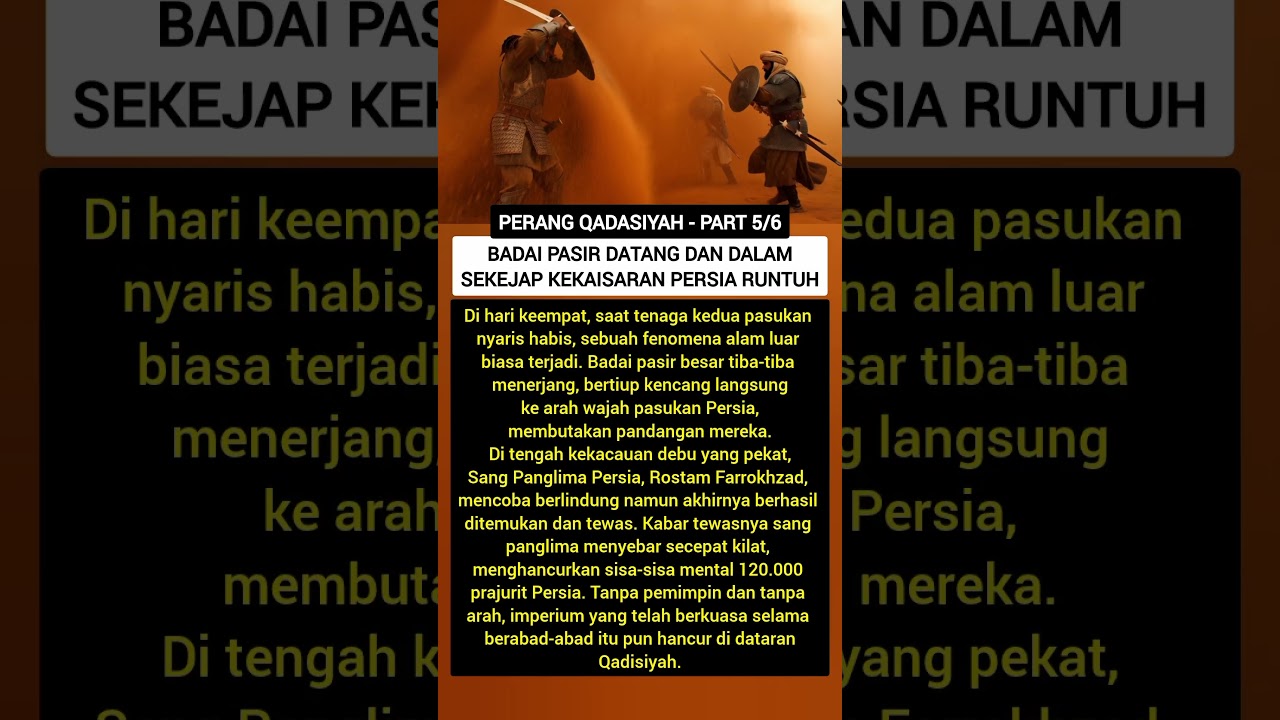 Perang Qadasiyah Part 5 | Akhir Dari Sang Legenda Persia #PerangQadasiyah #Rostam #sejarahislam