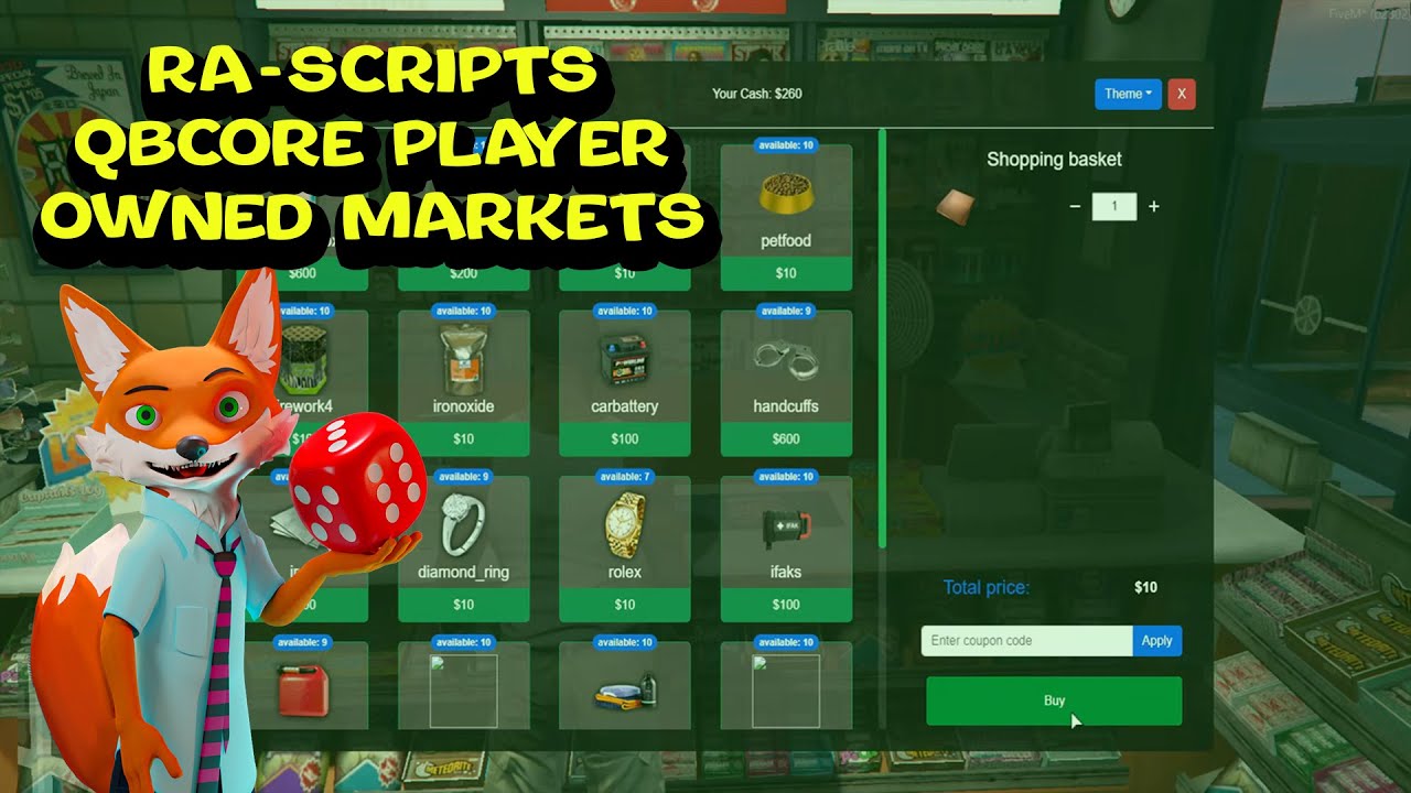 Ra-Scripts Fivem qb-core Advanced Player Owned Shops