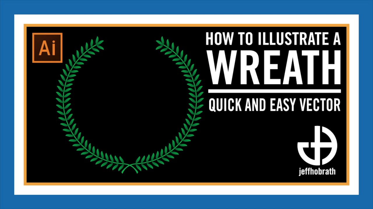 How to Illustrate a Wreath (Award Style) Vector in Adobe Illustrator | Jeff Hobrath Art Studio