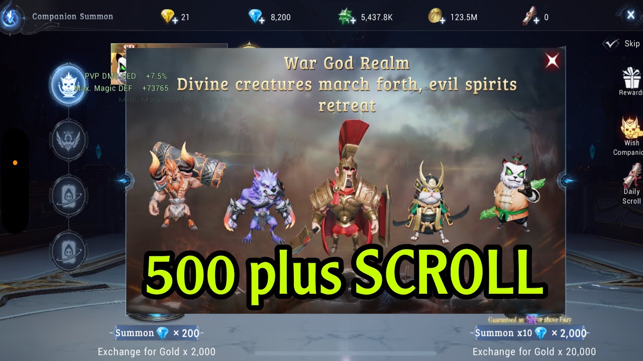 500 plus scroll to get RED COMPANION/ MU origin 3