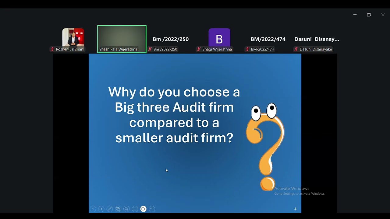 Advanced Audit   Week 02 Part I