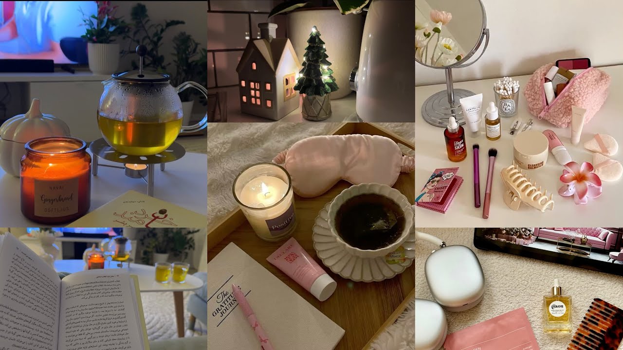 Vlogmas Day five/ Cozy December vibes/ Night routine/ Skincare products/ Silent vlog / Study time 💫