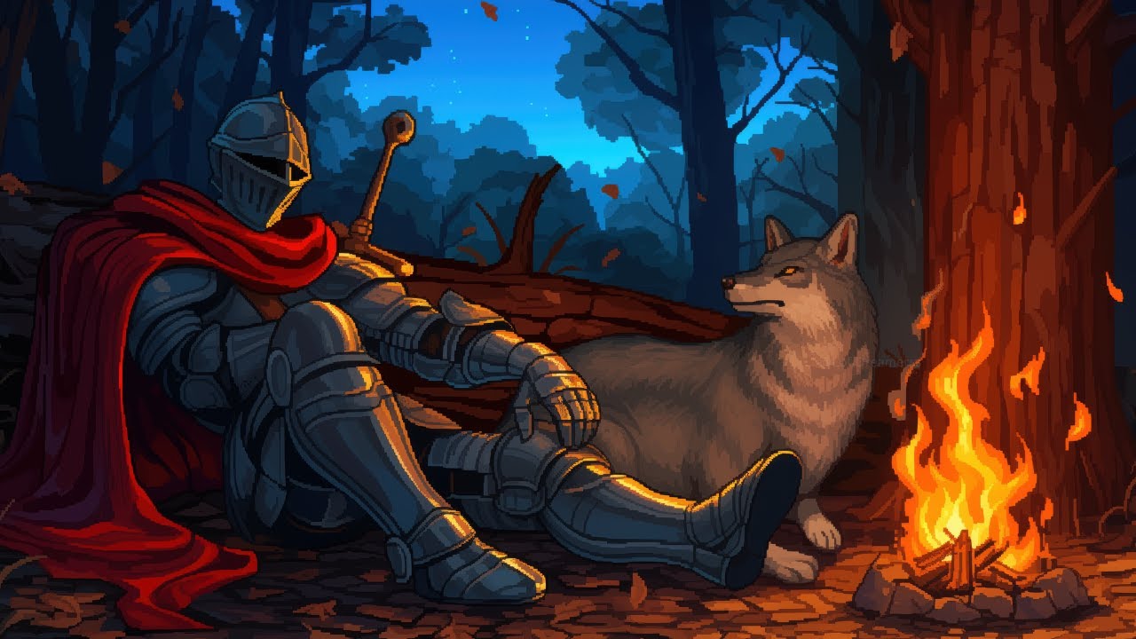 🔥 The Medieval Campfire — Ambient Lofi for Sleep & Relaxation | 24/7