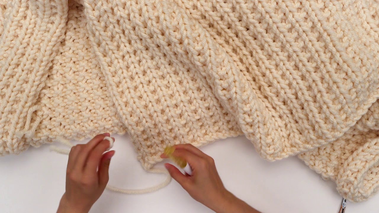 "Knit Along With Me" Blanket Tutorial Pattern by BrennaAnnHandmade + HobiumYarns, Series #2