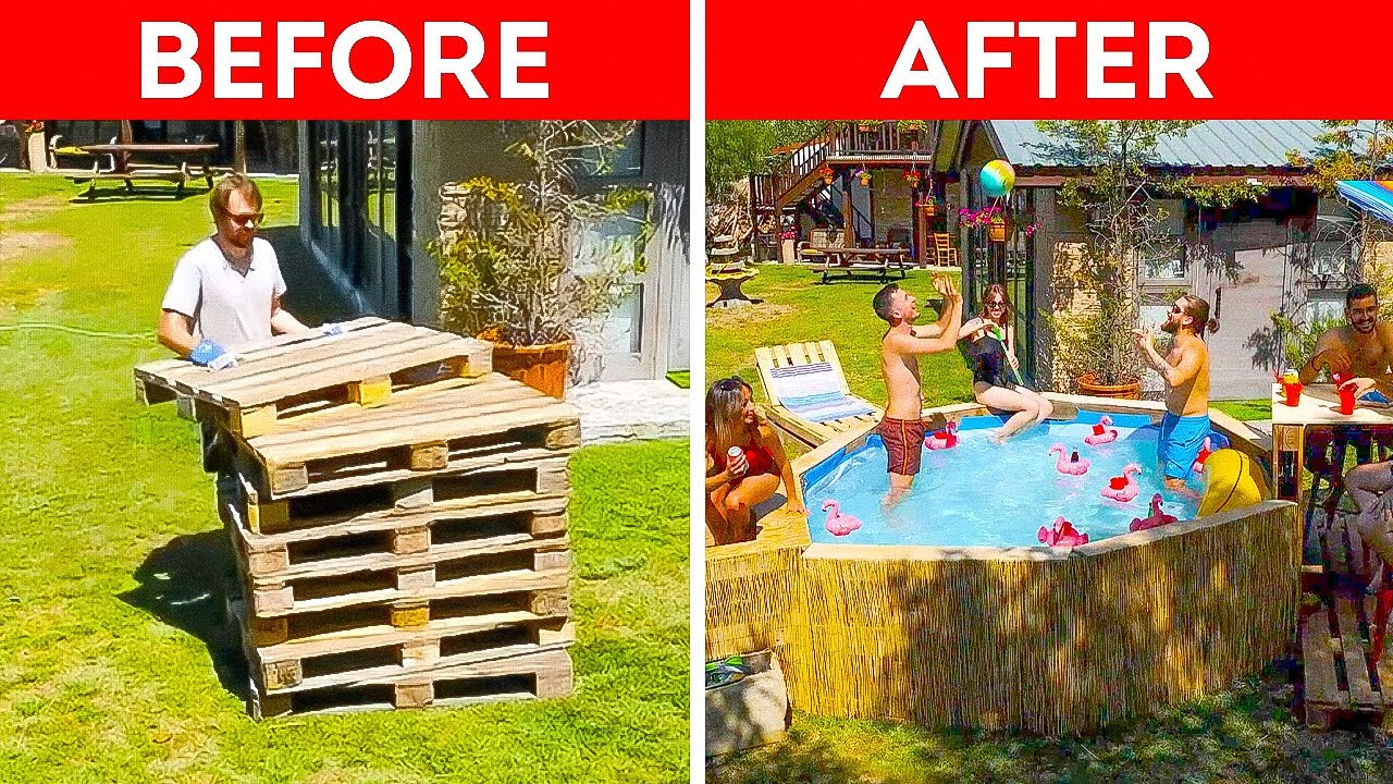 Create Your Dream Backyard Oasis with DIY Swimming Pool and Gazebo!