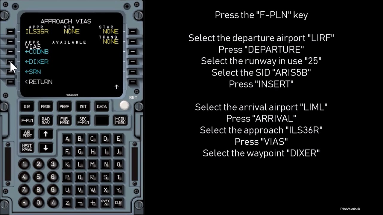 A320 FMGS preparation setup MCDU Standard Airbus