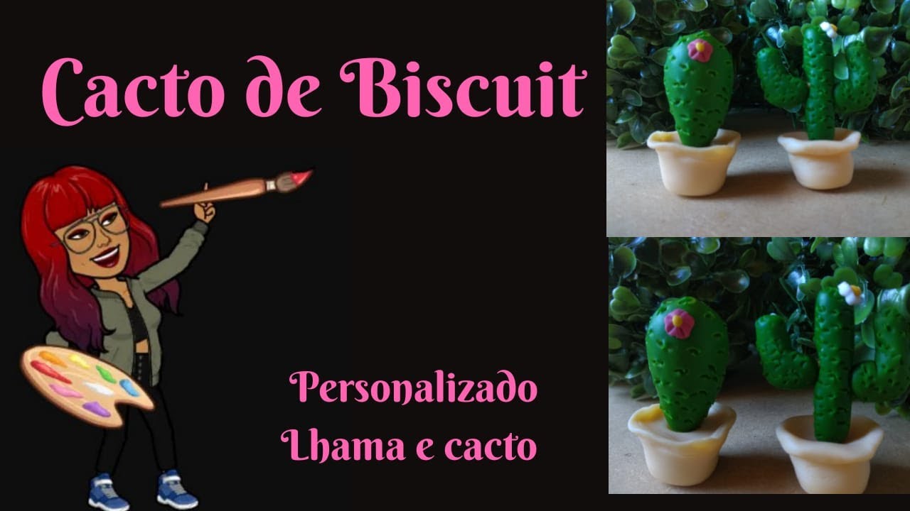 Cacto de Biscuit/Modelagem Cacto