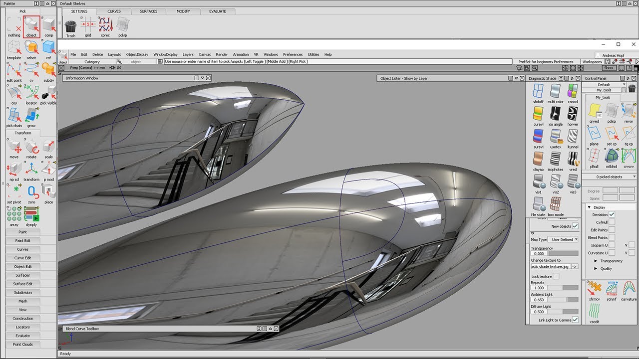 Alias 3D modelling tutorial - Three-sided surfaces and end caps