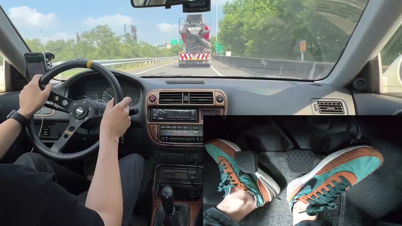 POV Highway Driving with Pedal Cam
