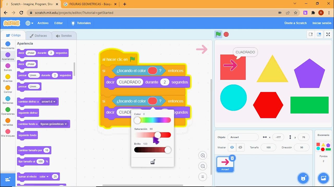 SCRATCH, las figuras geométricas