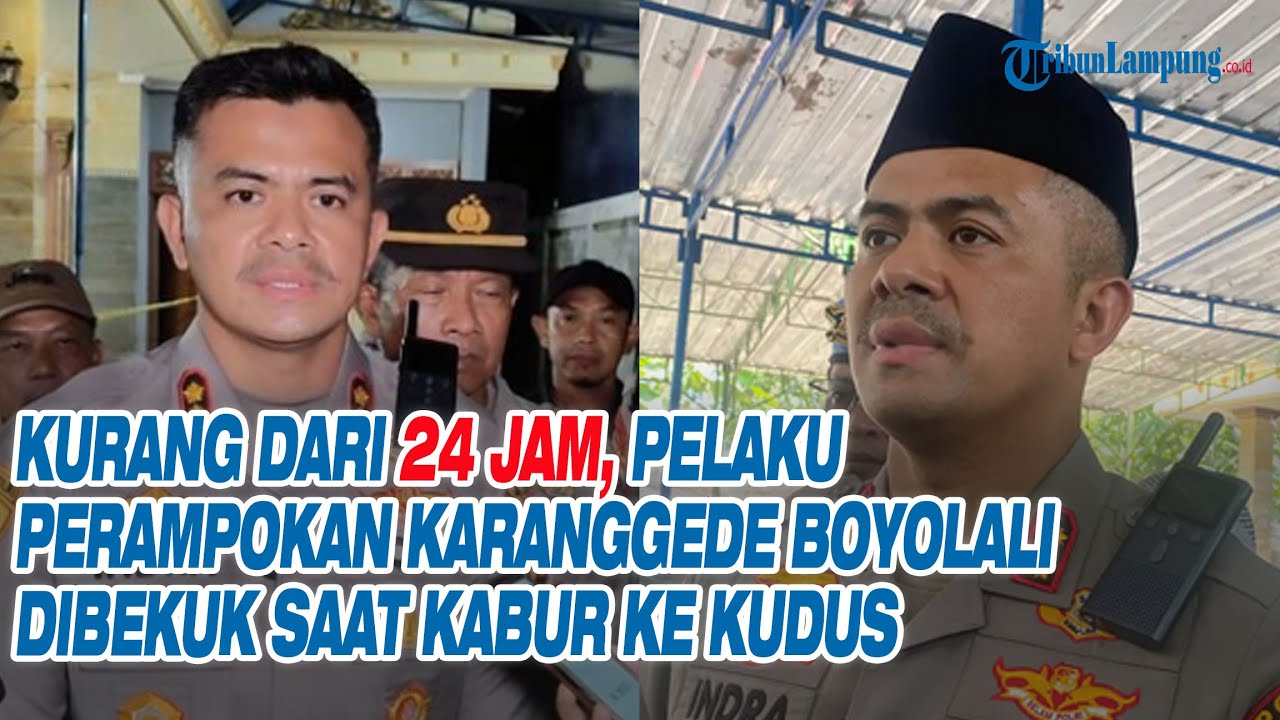 Pelaku Perampokan Karanggede Boyolali Dibekuk Saat Kabur ke Kudus