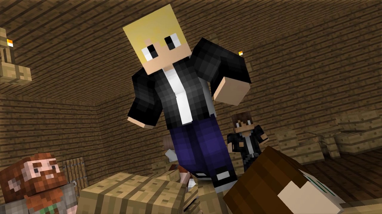 First Person Minecraft Bar Fight Animation