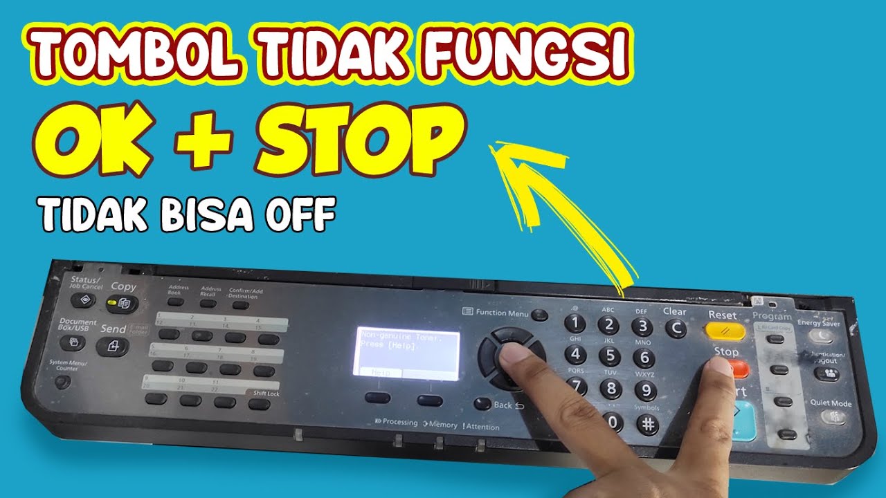 Service Tombol OK + STOP gak fungsi mesin gak mau off | Kyocera M2040dn