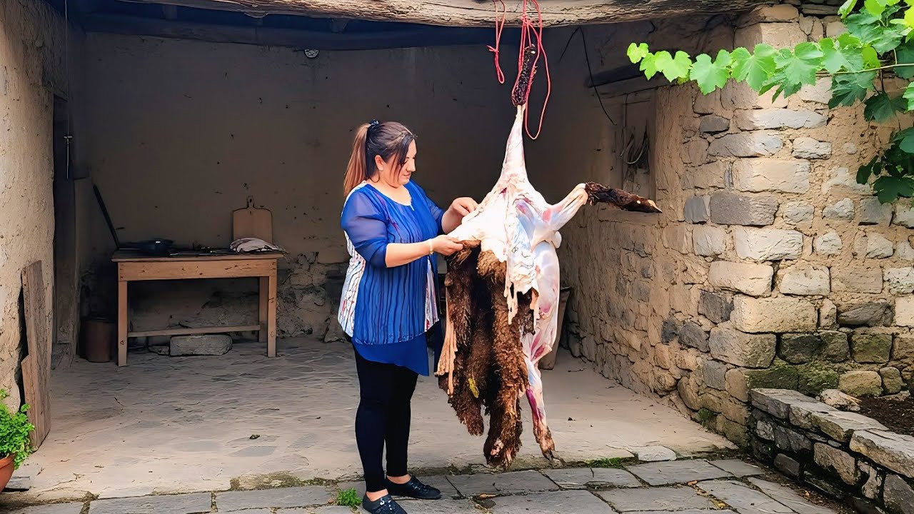 Village Lamb Preparation Step by Step 🔥| From Farm to Feast