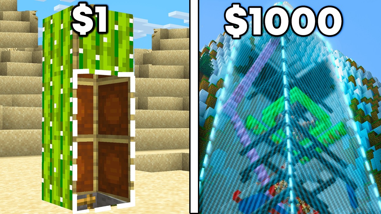 $1 VS $1000 Secret Base