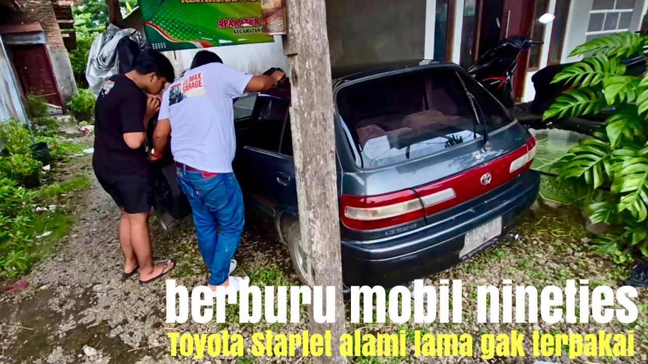 Berburu mobil tua toyota starlet bakpao di kota pare kediri