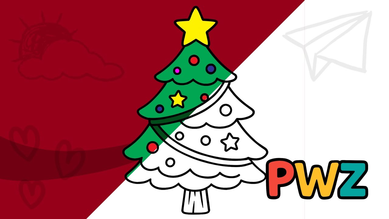 COLORING A CUTE CHRISTMAS TREE – Fun video for kids