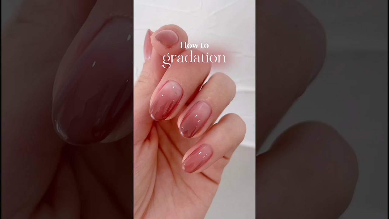 簡単&時短なグラデーションネイル💭 #ジェルネイル#nailart #セルフネイル #howto #ワンホンネイル