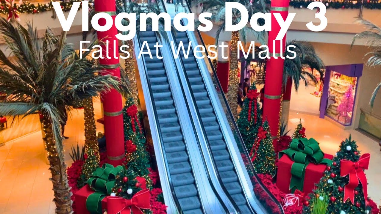 Vlogmas Day3| Falls at West Mall Christmas decorations| Trinidad youtuber 