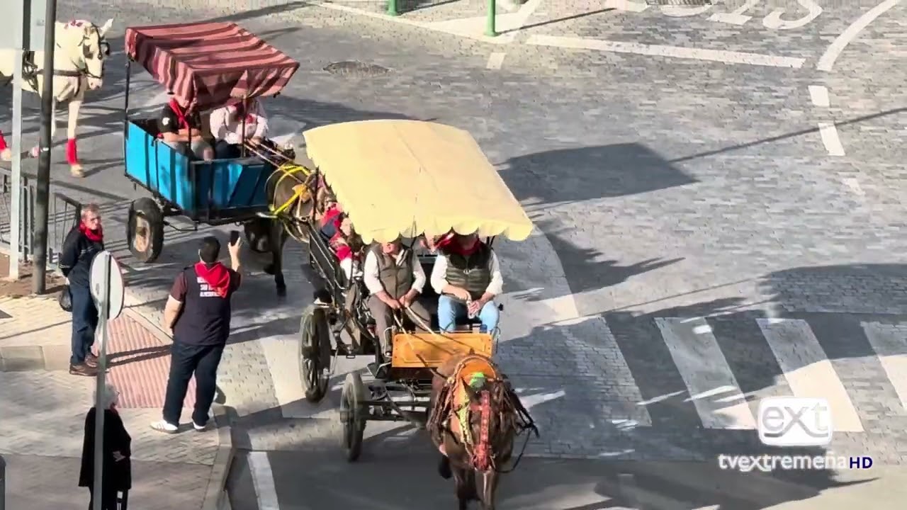 ❤️ Procesión a su ermita en la Romería de San Marcos en #Almendralejo