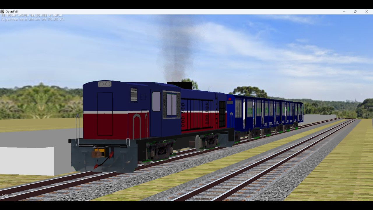 OpenBVE - ALCO RS8 saindo de T.I cajueiro Para Angelo de Souza