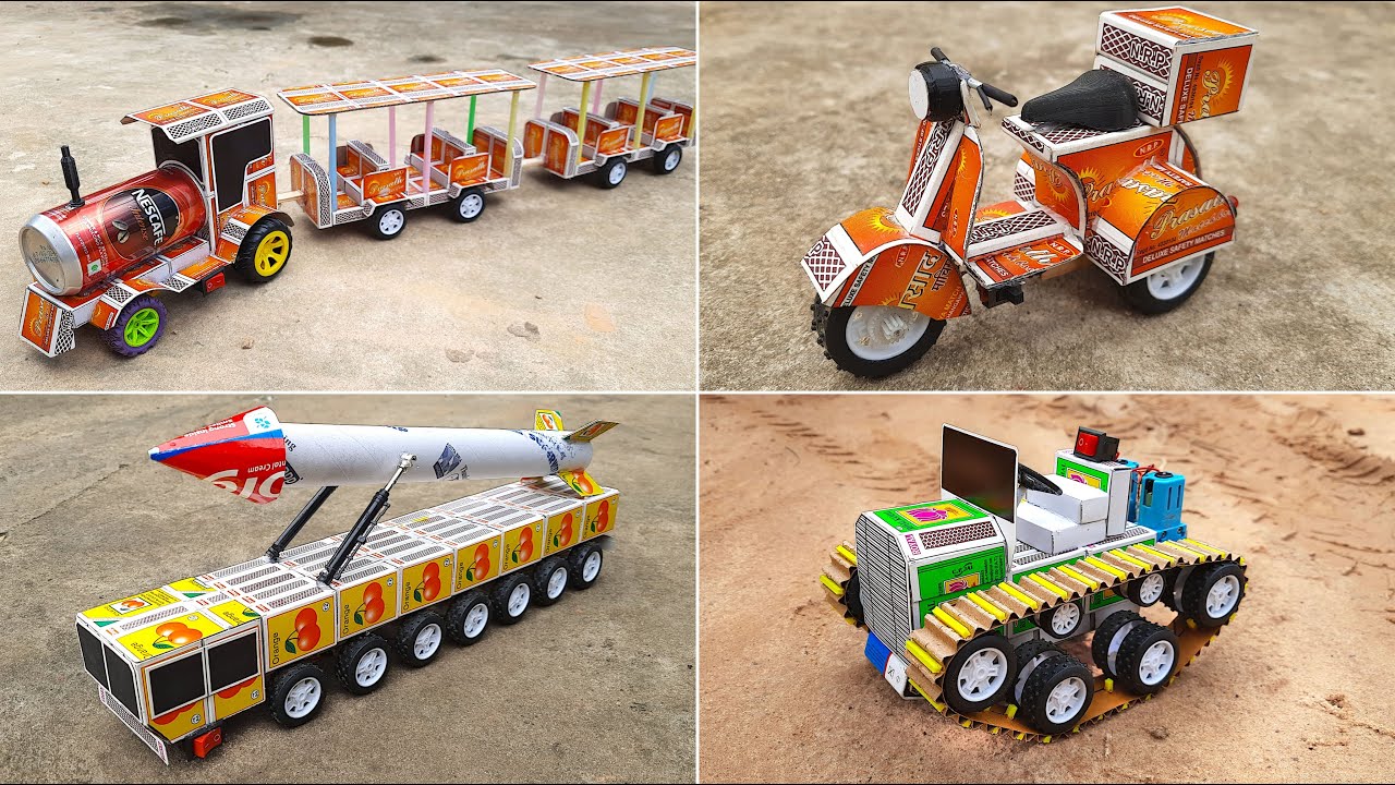 4 Awesome Homemade Toys from Matchbox | Amazing  DIY Ideas with Matchbox | Matchbox Crafts