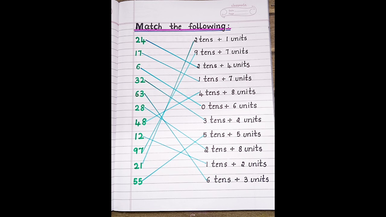 Match the following