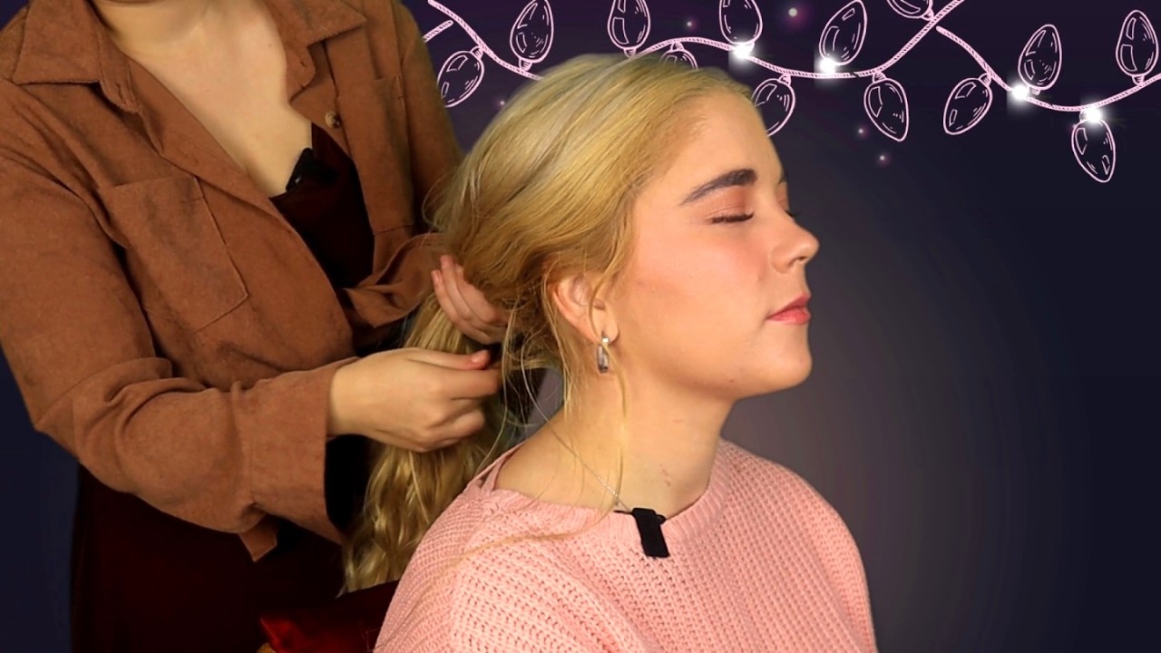 Soft Spoken Hair Play & Face Brushing asmr