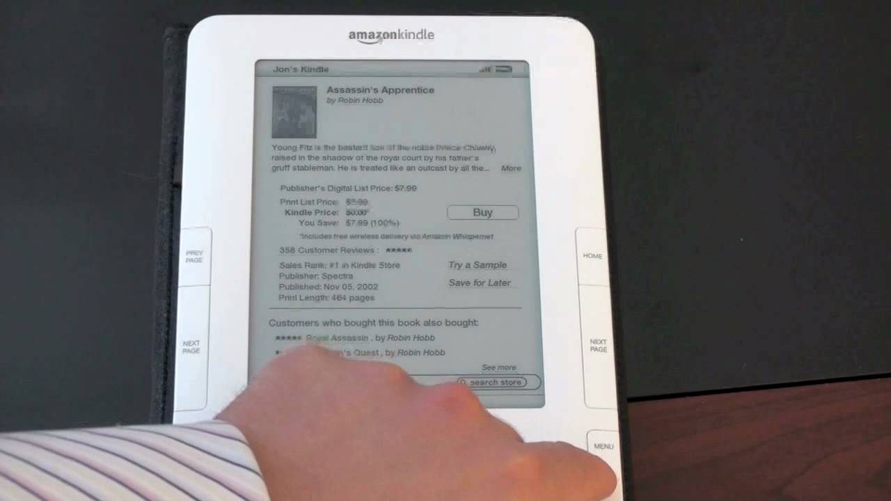 Amazon Kindle 2 Software Tour