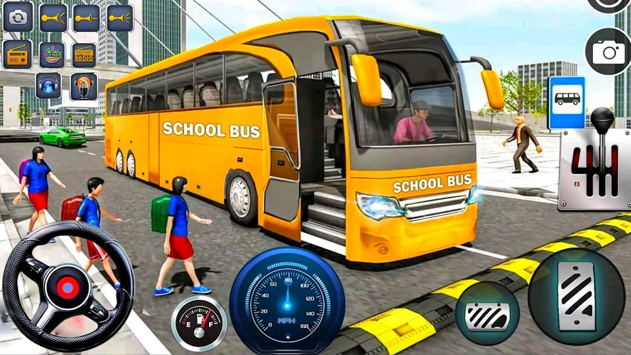 Bus Simulator 3D - Real School Bus Driving 2025 - Bus Game Android Gameplay