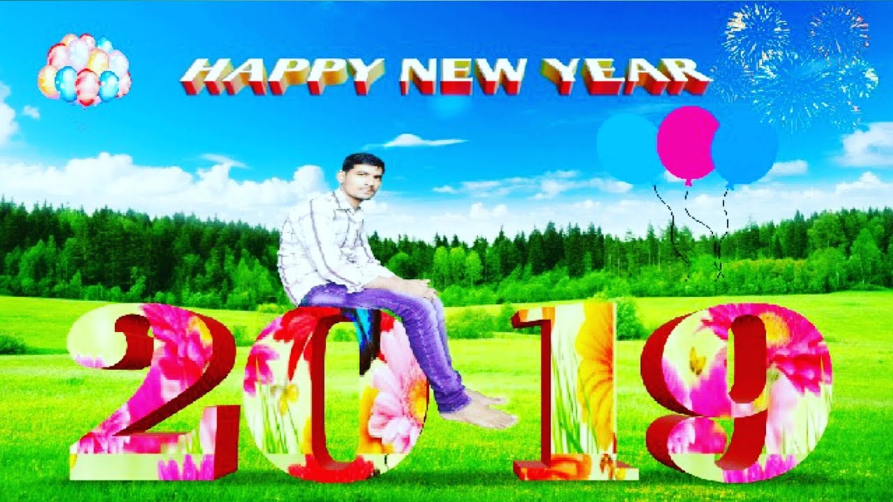 PicsArt Happy New Year 2019 Photo Editing tutorial in picsart Step by Step in Hindi / Urdu