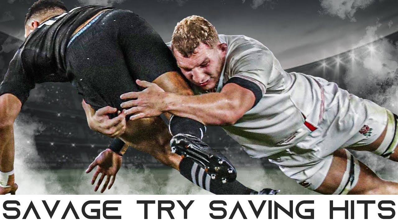 Savage Try Saving Tackles | Rugby Big Hits & Tackles That Saved Tries