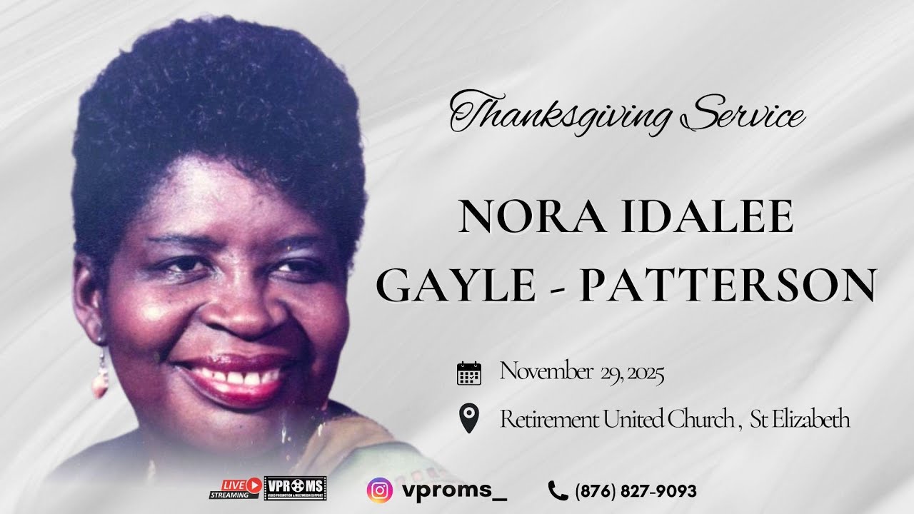 Thanksgiving Service for the life of Norah Idalee Gayle-Patterson