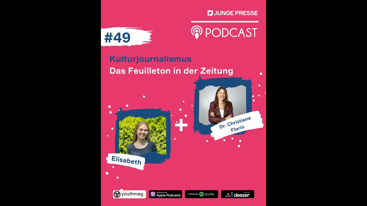 Kulturjournalismus - Das Feuilleton in der Zeitung (mit Dr. Christiane Florin)
