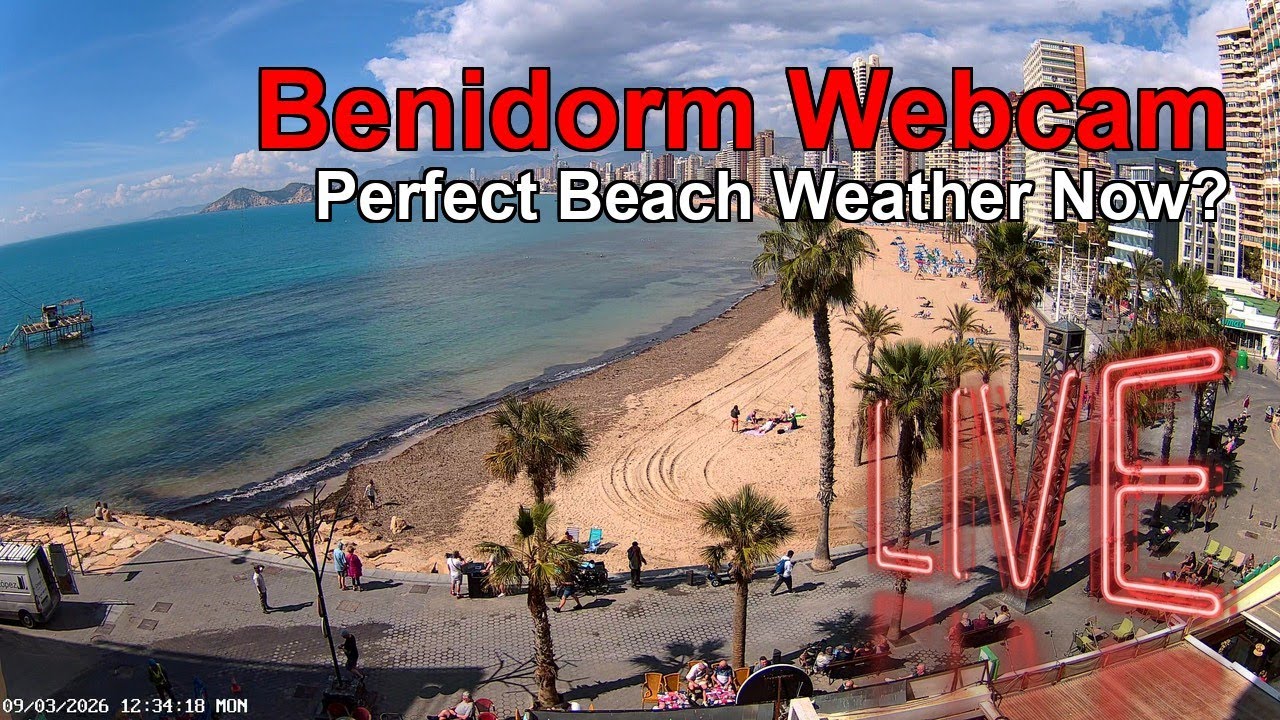 BENIDORM LIVE WEBCAM 🇪🇸 🔴 LIVE Resort Beach NOW! 🌙 Night View