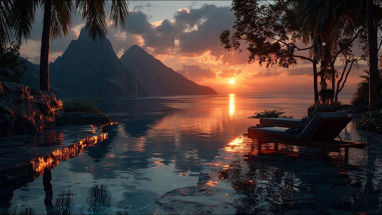 Golden Hour Chillout Lounge Music | Sunset Ambient Soundscape for Relaxation, Study and Sleep