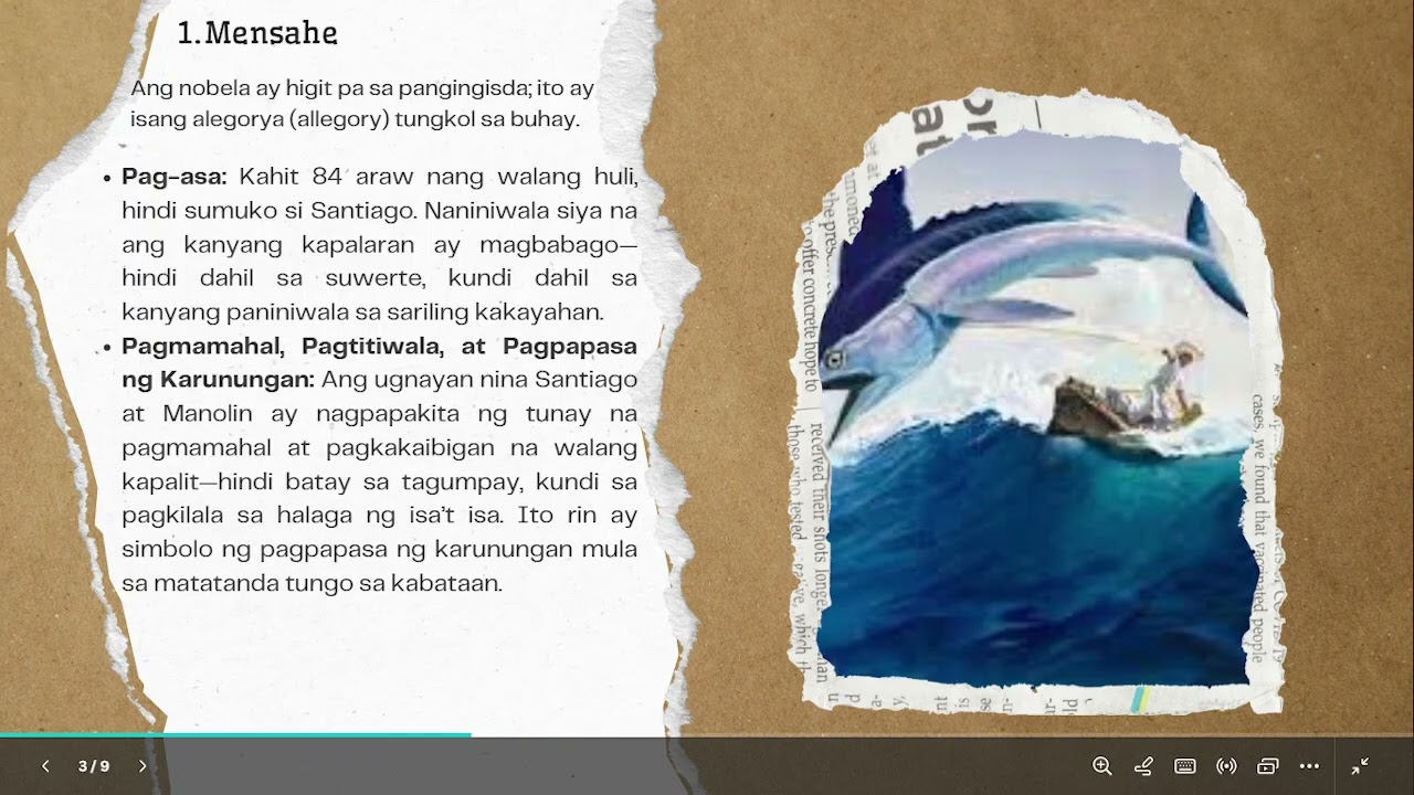 Ang Matanda at ang Dagat - Pagsusuri sa Nobela
